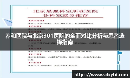 养和医院与北京301医院的全面对比分析与患者选择指南